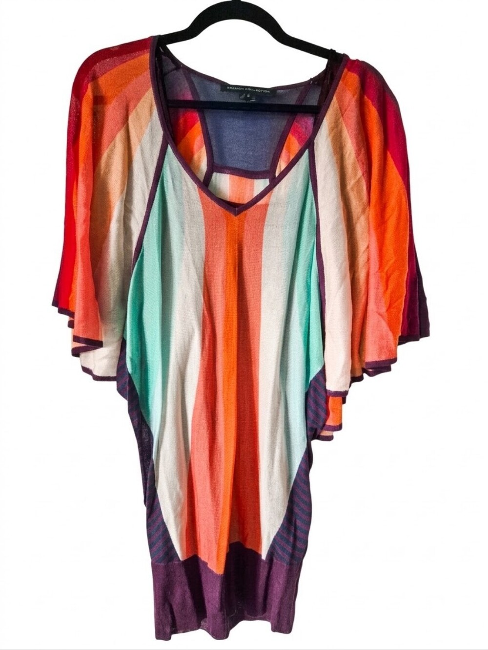 French Connection Striped Knit Tunic Mini Dress | Size 0